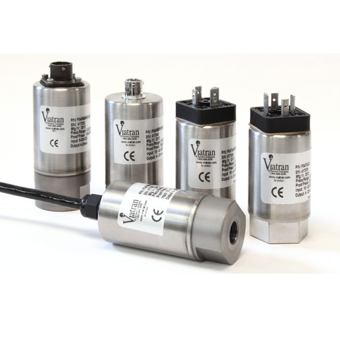 <p>Viatran&nbsp;general purpose&nbsp;pressure transmitters / transducers fulfill the need for many applications where a higher accuracy pressure sensor&nbsp;is not a requirement and no special fittings are needed. They&nbsp;are used in a variety of industries from aerospace, automotive, mining, etc. They are available in multiple outputs: mV/V; V; and mA.&nbsp;&nbsp;Use the Product Selector and find the product(s) that meet your criteria.</p>
